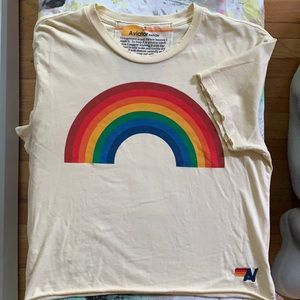 Aviator Nation Rainbow T Shirt NWOT